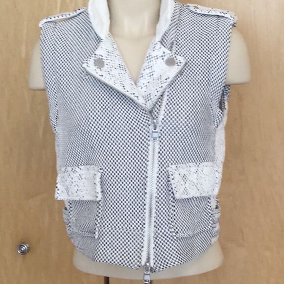 Rebecca Tweed Honeycomb LeatherTrim Moto V… - Picture 2 of 9